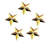 5 Pcs Personalised Badges, Star Pins, Personalised Pin Badges, Gold Star Lapel Brooch, Pin with Cases Reliable Classic Design Stars Badge for Independence Day and Labor Theme Party Costume Decorations