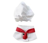 5 PCS Pet Cooking King Hat Chef Clothes Hats Set Cat Dog Transformation Dress Cute Photo Decoration(M)