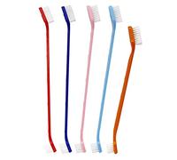 5 Pcs Pet Toothbrush Dual Headed Long Handle Dog Toothbrushes for Pet Dental Care
