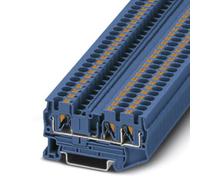 5 pcs - Phoenix Contact PT 4-TWIN BU Series Blue Feed Through Terminal Block, 0