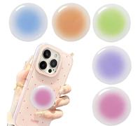 5 Pcs Phone Socket Mobile PhonE Accessories Stick on Phones Stand Color Pattern Finger Grip Mount for Smartphones Tablets for Streaming Movies for Travel Office Use Video Conferences Hands-Free