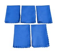 5 Pcs Piano Cleaning Cloths Microfiber, Universal Soft Cotton Clean Musical String Instrument Polishing Cleaning Cloth for Guitar Bass Violin (Dark Blue)
