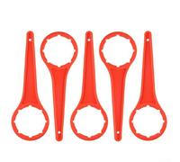 5 Pcs Plastic Bucket Cap Opener, Drum Cap Spanner Opener Set for 20L-30L Plastic Buckets Multipurpose Bucket Lid Removal Tool Portable Bucket Opener Set for Home and Industrial Applications(Red)