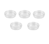 5 Pcs Plastic Petri Dish, Sterile Bacterial Culture Dish, Laboratory Plant Cell Tissue Petri Dish Accessories for Lab Supplies, School Science Equipment (Plastic-60mm-5Pcs)