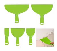 5 Pcs Plastic Wall Filler Knife, Flexible Putty Knife Scraper Tool Kits, Paint Scrapers Tools Repair Kit for Smoothing, Spackling, and DIY Home Renovation