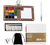 5 Pcs Pocket Artist Watercolour Travel Set, Mini Watercolour Paint Set Travel, Travel Watercolour Set, Pocket Watercolour Set, Mini Paint Set, Gift for Painters and Artists