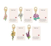 5 Pcs Pocket Hugs Keyrings Bulk, Flower Keychains Thank You Gifts for Women | Pocket Hug Keepsake with Positive Cards, Emotional Support Gifts for Friends, Teachers, Nursery, Colleagues
