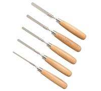 5 PCS Pointing Trowel Brick Jointer 6/8/10/12/15 mm Stainless Margin Trowel with Wooden Handle for Builders and DIY Brick Gap Repairs