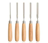 5 Pcs Pointing Trowel Set Stainless Tuck Pointer with Wooden Handle for Pointing Mortar and Tiling DIY Hand Tool