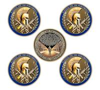 5 PCS Police Challenge Coin Law Enforcement Service and Integrity Medallion Thank You for Your Dedication Token Appreciation Gifts for Police Officers Veterans and Families(Sparta Police)