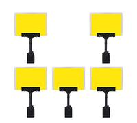 5 Pcs POP Adjustable Plastic Sign Holder,Clip-on Style Double Head Display Clips Rotating Reuse Sign Price Tag Merchandise Sign Display Clip Holder for Business,Store,Supermarket,Office,Exhibition (A)