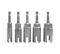 5 PCS Power Wing Nut Driver Set with 1/4 Inch Hex Shank Slot Wing Nuts Drill Bit Socket Wrenches Tools Set for Panel Nuts (10/12/14/16/18mm)