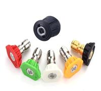5 Pcs Pressure Washer Spray Nozzle Tips, 1/4" Quick Release Pressure Nozzle Tips, Multiple Degrees Connection for Car Garden Cleaning