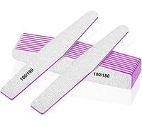 5 Pcs Professional Nail Files Double Sided Diamond Shaped Emery Board -100/180 Grit Nail Styling Tools Buffers, Nail Buffer Block Manicure Kit for Natural Artificial Nails in Salon Home Use & Pet