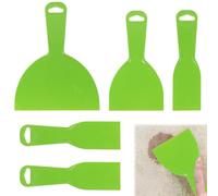5 Pcs Putty Scraper for Wood Filler, Plastic Filler Spreader Set, Plastic Scraper Spreader, Flexible Paint Scrapers Tools for Spackling, Wallpaper, Remover Sticker, Decals, Patching (Green)