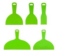 5 Pcs Putty Scraper Set, 2/4/6/8/10 Inch Flexible Plastic Scraper Spackle Filling Knife Tools, DIY Paint Scrapers Tool for Patching, Decals, Wallpaper, Car Painting (Green)
