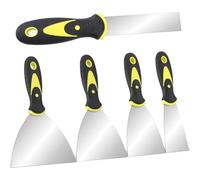 5 Pcs Putty Tool Set, Paint Scraper Tool, Stainless Steel Spackle Scraper Tool for Repairing Drywall Removing Wallpaper Applying Putty Plaster Adhesive