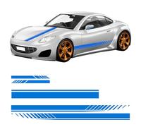 5 PCS Racing Car Stripe Decal Stickers,Car Hood Stripe Sticker,Racing Decal Stickers,Vinyl Hood, Side Skirt, Roof & Bumper Stripes Stickers for All Cars, Trucks, SUVs,Exterior Accessories,2 Scrapers