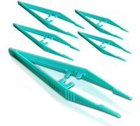 5 Pcs Re-Usable Plastic Tweezers - Ideal for Health & Beauty First Aid Medical DIY Arts & Crafts