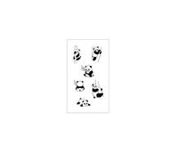 5 pcs Red Panda Temporary Tattoo Black Small Tattoo Small Fresh Cute Waterproof Lasting Temporary Tattoo