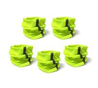 5 Pcs Reflective Bandana Face Mask Neck Gaiter, Scarf Headbands Balaclava Headwear Tube Windproof Seamless Face Cover (Green)