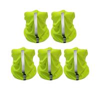 5 Pcs Reflective Bandana Face Mask Neck Gaiter, Scarf Headbands Balaclava Headwear Tube Windproof Seamless Face Cover (Green)