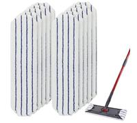 5 pcs Replacement Mop Pads for Vileda H2PrO Spin Mop System,Microfibre Washable Reusable Flat Mop,Washable and Reusable Mopping Head Refills, Safe on Hard Floors( pinstriped)