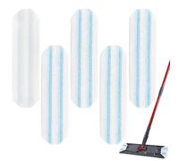 5 pcs Replacement Mop Pads for Vileda H2PrO Spin Mop System,Microfibre Washable Reusable Flat Mop,Washable and Reusable Mopping Head Refills, Safe on Hard Floors