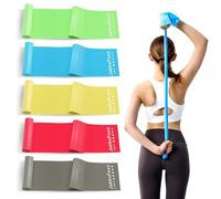5 Pcs Resistance Bands for Working Out, Latex Free, Physical Therapy Bands, Exercise Bands Set for Stretching, Suitable for Rehab, Yoga,Pilates, Home Gym (Multicolor)