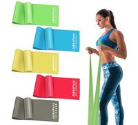 5 Pcs Resistance Bands for Working Out, Latex Free, Physical Therapy Bands, Exercise Bands Set for Stretching, Suitable for Rehab, Yoga,Pilates, Home Gym (Multicolor)