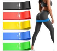 5 PCS Resistance Bands, Resistance Loop Exercise Bands for Women and Men, Skin-Friendly Resistance Fitness Exercise Loop Bands with 5 Different Resistance Levels, Ideal for Home, Gym, Yoga, Training