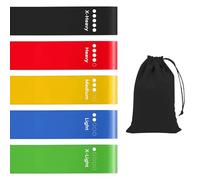 5 Pcs Resistance Bands Set Men & Women, Exercise Bandswith 5 Strength Levels, Elastic Gym Fitness Bands Resistance Women Men, Stretch Loop for Workout Pilates Stretching Band, Home Gym Equipment