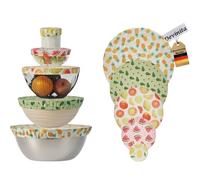 5 Pcs Reusable Cloth Covers, Lids for Bowls, Cups, Pots, Dustproof Elasticated Cover, Washable Cotton Pot Cover, Elastic Food Cover