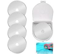 5 PCS Rotary Cutter Blade, Universal 45mm Titanium Heavy-Duty Rotary Cutter Replacement SKS-7 Blades Fabric Cutting Blades Refill, for Fabric Paper Scrapbooking Compatible with Olfa Fiskars (Silver)