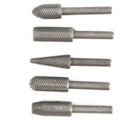 5 PCS Rotary Rasp Drill Bits for Metal Cutting, Grinding, and Shaping | High-Speed Steel Burrs with 6mm Shank | for Use in Drills on Steel, Wood, and Hard Materials