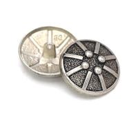 5 Pcs Round Metal Cufflinks for Suits and Shirts 15-28mm(17mm)