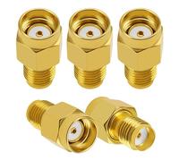 5 PCS RP-SMA Male to SMA Female Adaptor, KUOQIY SMA Coaxial Coax Adapter Connector, for WiFi Antenna, FPV, Goggles, Router