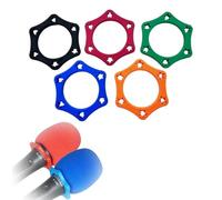 5 Pcs Rubber Anti Roll Mic Holder Grip Ring for Wireless Microphone Anti Slip Shockproof Protection Handheld Karaoke Singing Recording Studio Accessory