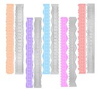 5 Pcs Ruler Die Cuts for Card Making, AFIUDA Cutting Dies Irregular Ruler Metal Craft Dies Card Making Supplies Embossing Dies Cutter