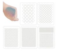 5 Pcs Scale Stencil Set, Reusable Painting Templates, Makeup Stencil, Mermaid Fish Scale Stencils for Painting, Baking, Craft, Wall, Furniture