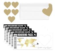 5 Pcs Scratch Card Reveal, Holiday Scratch Card Reveal Personalised Scratch Card We Are Going On Holiday Scratch Card Boarding Pass Surprise Trip Card Gift For Spouse Family Lover(yellow)