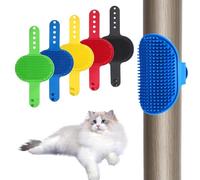 5 Pcs Self Massage Comb Scratcher, Wall Corner Massage Brush Tool for Long Short Fur, Cat Groomer, Silicone Pet Self Grooming Brush Kit for Kittens, Cats, Dogs 5 Color