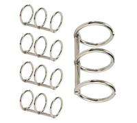 5 Pcs/Set 3 Rings Binder Clips Book Rings Metal Practical Binder for Notebook Photo Album Binding