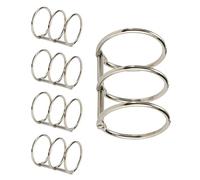 5 Pcs/Set 3 Rings Binder Clips Book Rings Metal Practical Binder for Notebook Photo Album Binding