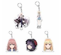 5 Pcs/set Keychain My Dress-Up Darling Keychain, Cute Anime Kitagawa Marin Cartoon Mini Keychain for Car Bike Bag Backpack Cosplay Gifts
