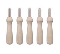 5 Pcs/Set Needle Felting Tools Poking Felting with Wooden Needle Holder Basic Starter Kit Wool Tool Kit Wood Holder