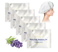 5 PCS Shampoo Caps No Rinse for Elderly,No Rinse Shampoo Cap,Suitable for Bedridden Patients,Camping and Bathing,Lavender Scent