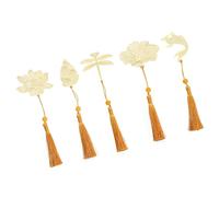 5 Pcs Shape Bookmarks with Tassels Creative Book Markers Shape Page Markers Chinese Styles Bookmarks Gift