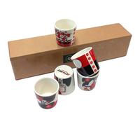 5 PCS Shot Soju Glasses with Korean Traditional Flower Card Game / Hwatu