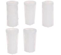 5 Pcs Silicone Candle Moulds, European Style Cylindrical 3D Moulds with Baroque Patterns, for DIY Aromatherapy Candles, Soap Crafts, Home Decoration & Handmade Gifts